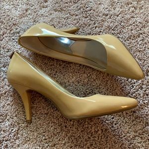 Michael Kors Patent Leather Nude Heels 8.5